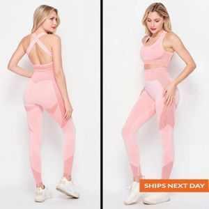 Soft Honeycomb Texture 2 Piece Set - Sportswear Set - Athleisurewear - Athletic